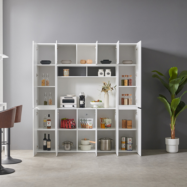 오브제 월플렉스 시스템 주방수납장 (깊이415) 800멀티로봇수납장 냉장고장 홈카페장