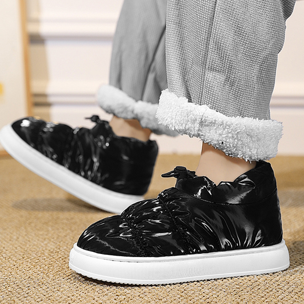 레이빌라 중목 방수 패딩 블랙 클라우드 슬리퍼 방한 사무실 겨울 양털 털슬리퍼