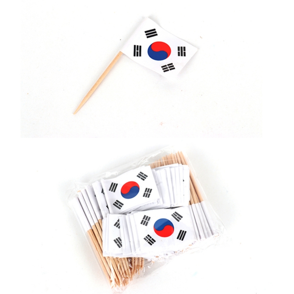 데코용 미니깃발 태극기이쑤시개 20개세트 이쑤시개깃발 - 상품 이미지