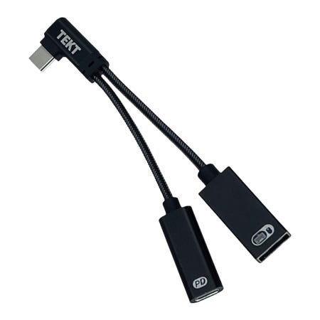 제이앤코아이앤씨 택트 90도 60W PD지원 2in1 C타입 OTG 젠더 고속충전 허브(HB21)