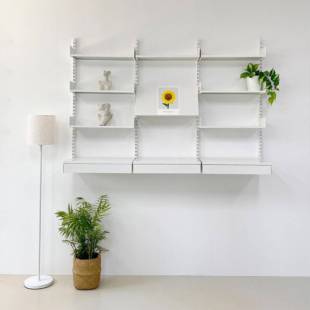 도에르 0013 모듈 시스템 거실 벽 선반 서랍 진열대 - 상세 이미지 2