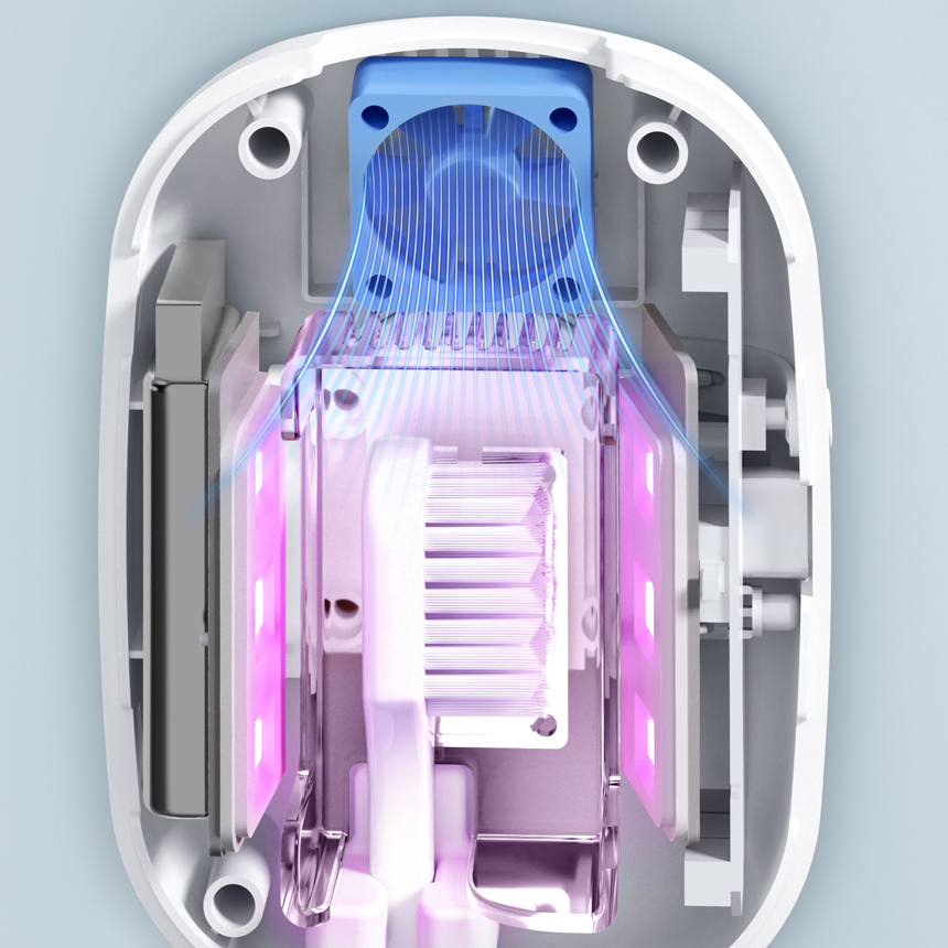 6채널 UV살균 건조 케어밀리 휴대용 칫솔살균기 이미지 4