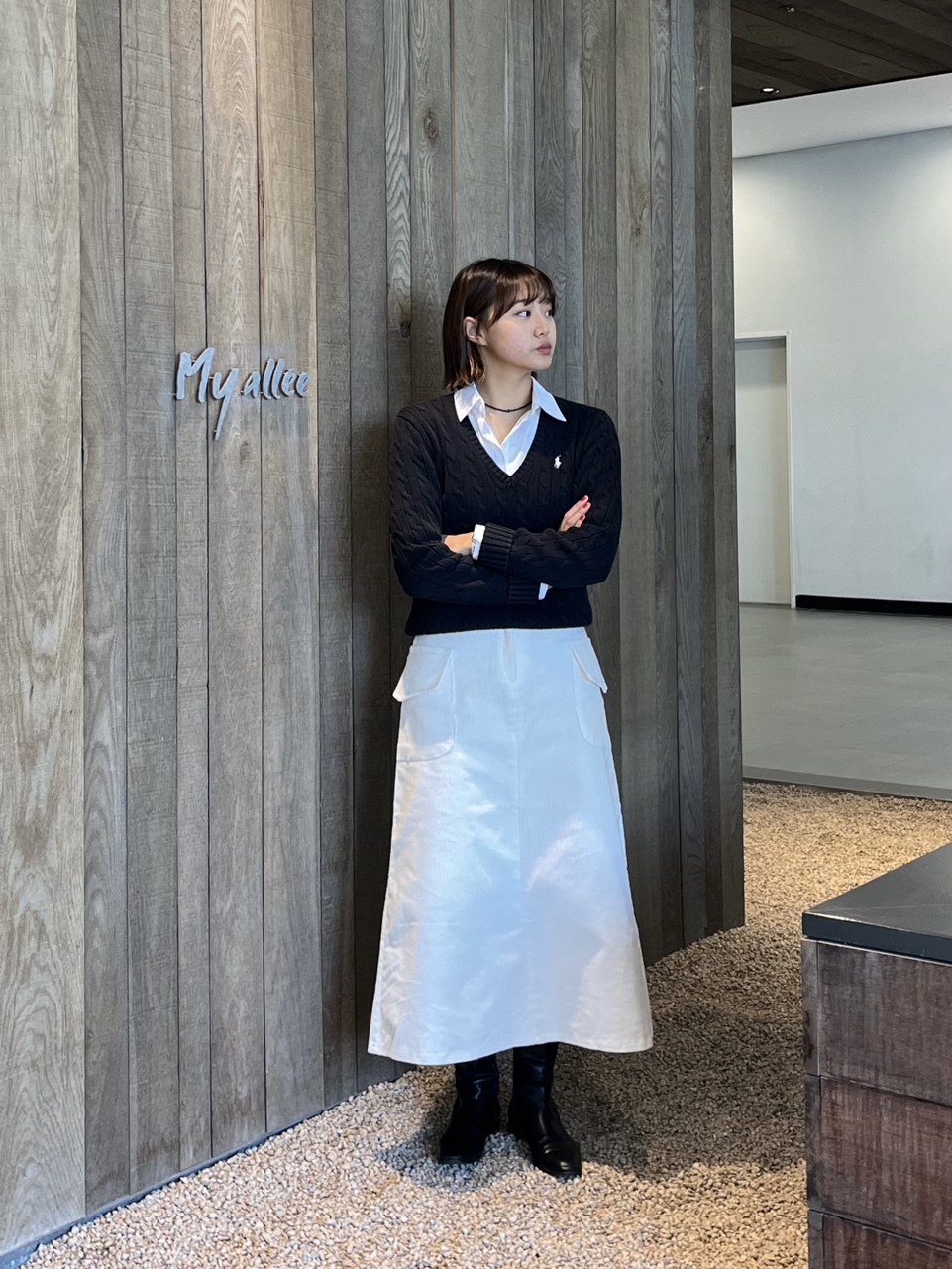 코듀로이스커트 골덴치마 겨울치마 롱스커트 - 상세 이미지 3
