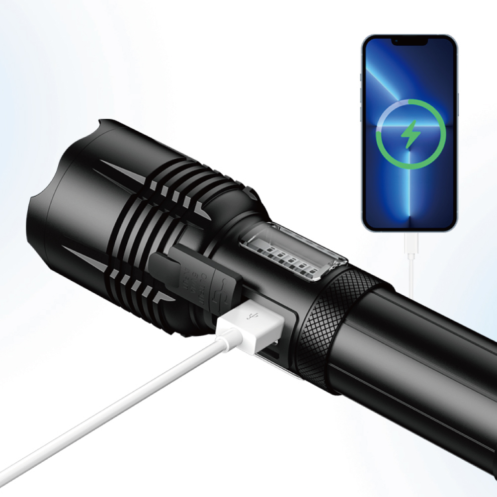 LF03 LED 후레쉬 충전식 줌기능탑재 캠핑 다기능 작업등 휴대용 손전등 써치라이트