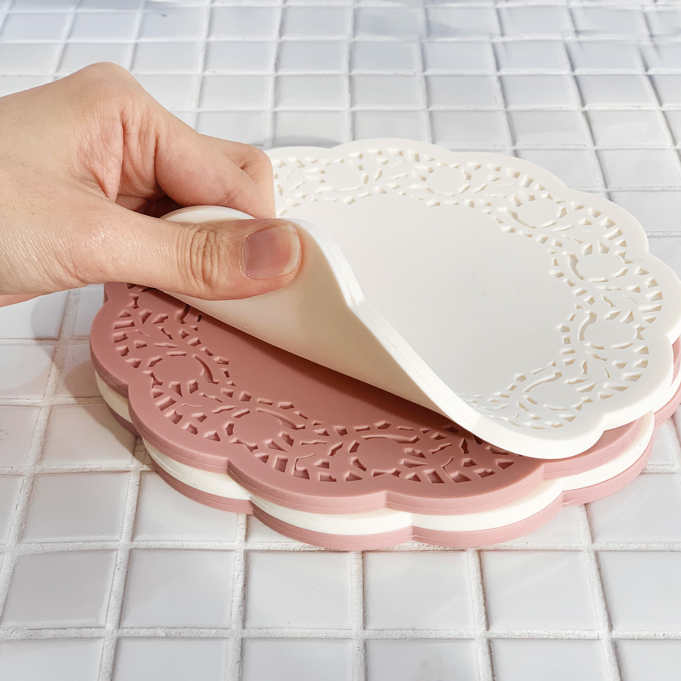 아카시아홈 냄비받침대 테이블보호 식탁 스크래치 방지패드 실리콘받침대 16cm - 상세 이미지 5