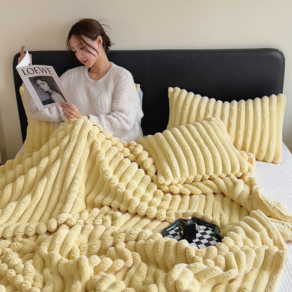 앙뜨 코듀로이 담요 극세사 두꺼운 겨울 캠핑 소파 이불 블랭킷 담요 소형