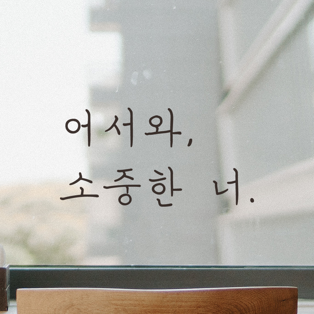 손글씨 감성 레터링 스티커 어서와 소중한 너 현관문 매장 LH-021S 검정 - 상세 이미지 4