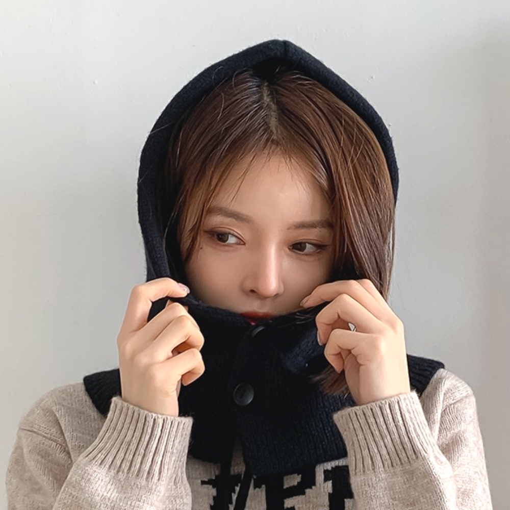 2+1 니트바라클라바 빅사이즈바라클라바 겨울넥워머 후드넥워머 여성 남자 오버핏 바나클라바 이미지 7
