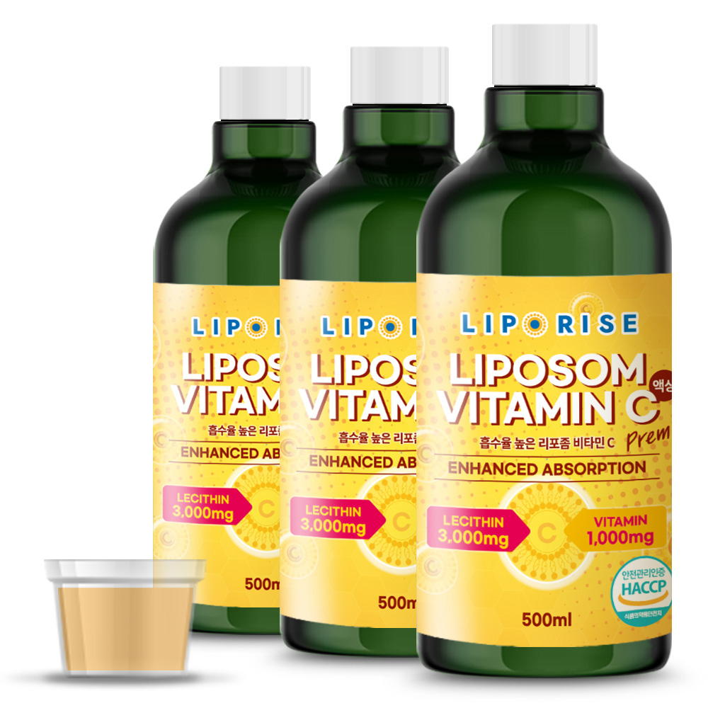 리포라이즈 리포좀비타민C 액상 1000mg 500ml 3병 리포조말 고함량 리포솜비타민씨 - 상품 이미지