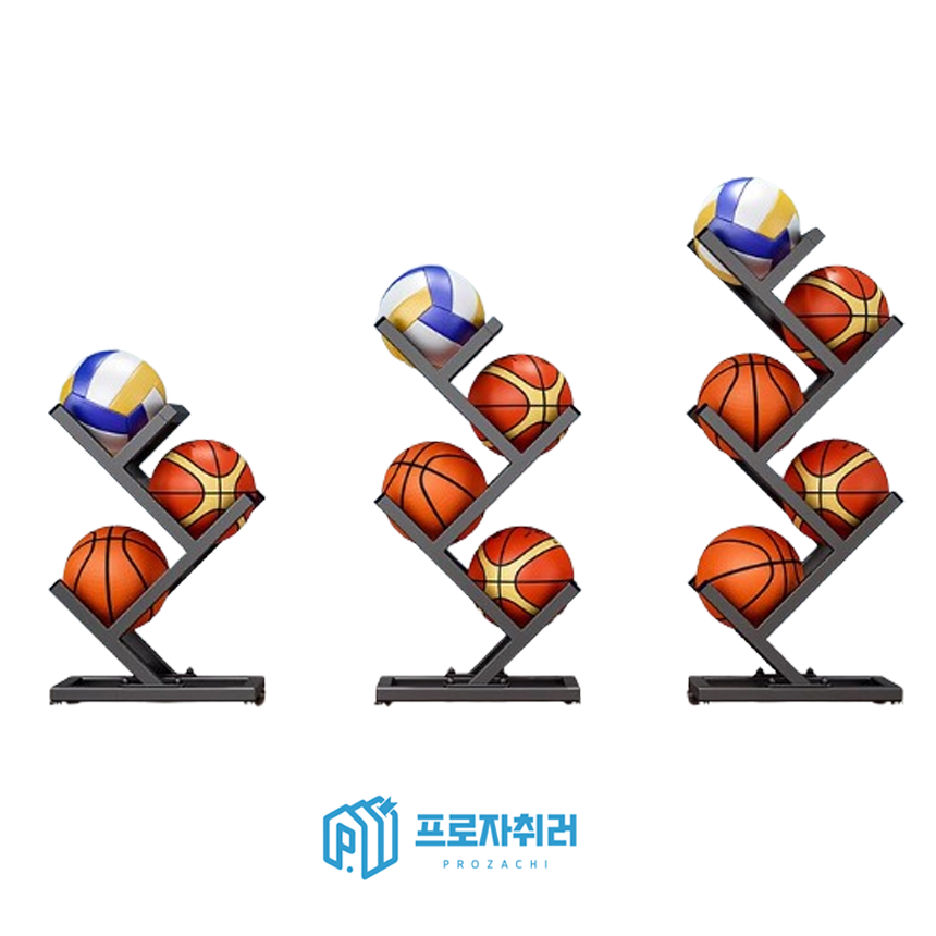 축구공 거치대 농구공 받침대 보관 정리 3단 화이트