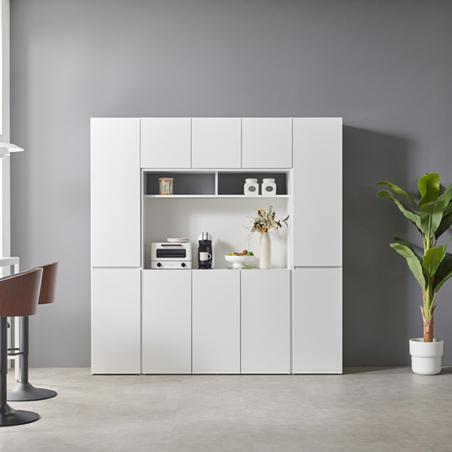 오브제 월플렉스 시스템 주방수납장 (깊이415) 800멀티로봇수납장 냉장고장 홈카페장