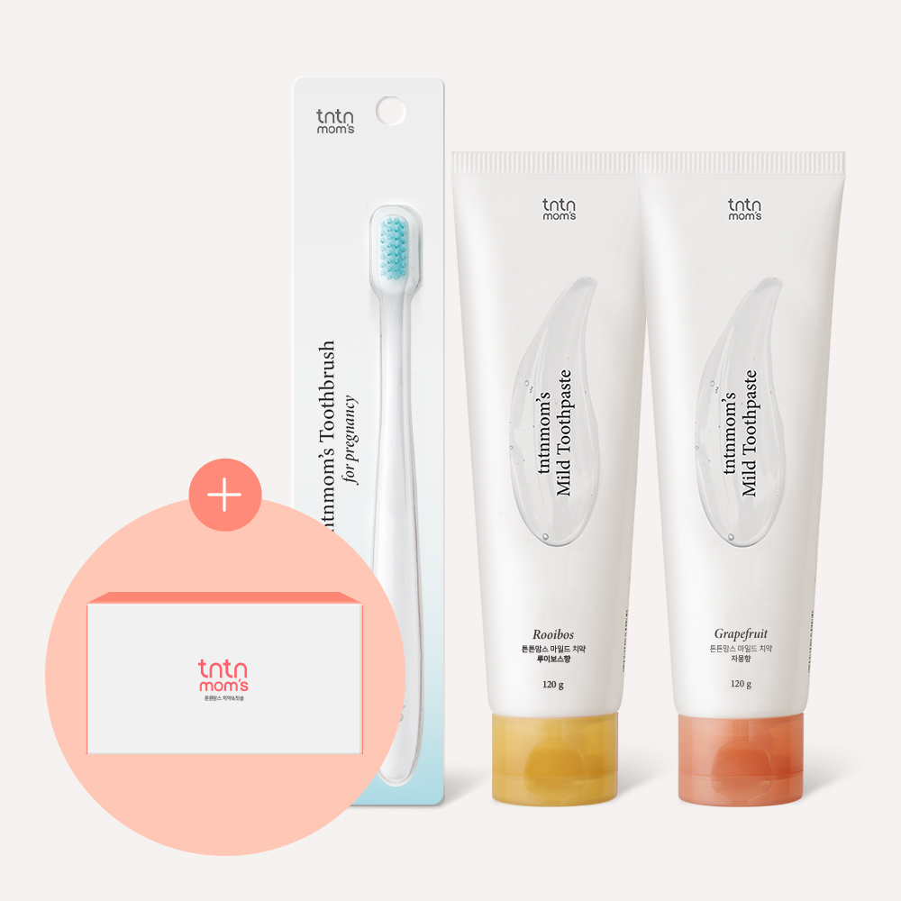 튼튼맘스 예비맘 양치 세트 (임산부치약 2개 + 칫솔 1개) 임신축하선물