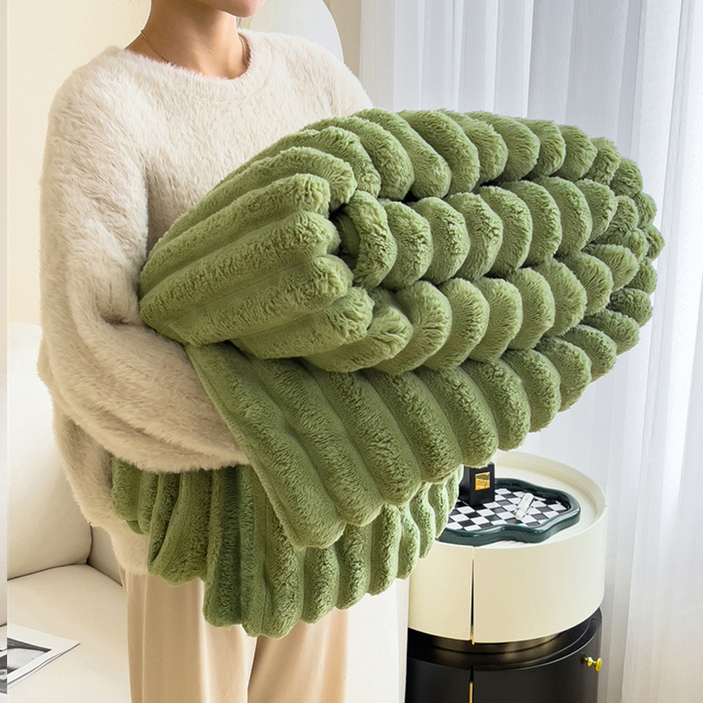 앙뜨 코듀로이 담요 극세사 두꺼운 겨울 캠핑 소파 이불 블랭킷 담요 소형