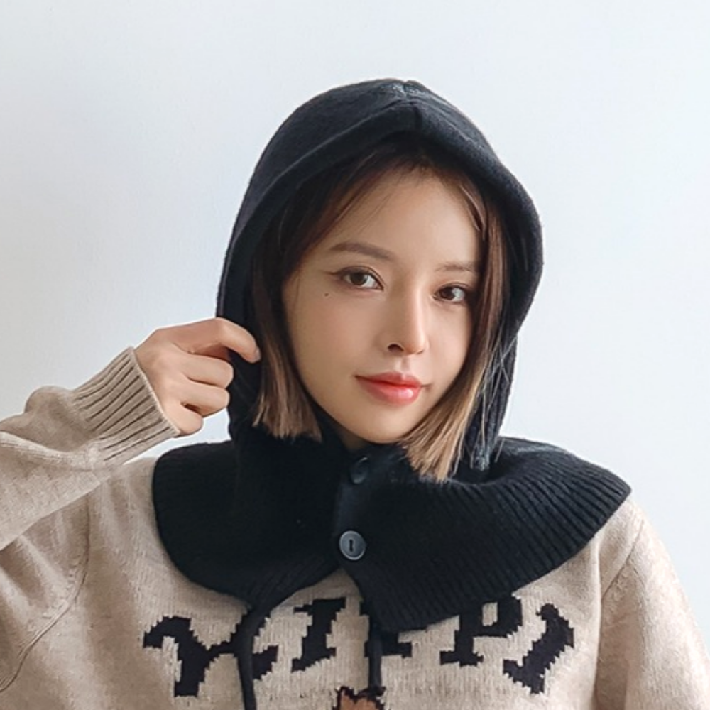 2+1 니트바라클라바 빅사이즈바라클라바 겨울넥워머 후드넥워머 여성 남자 오버핏 바나클라바 - 상세 이미지 4