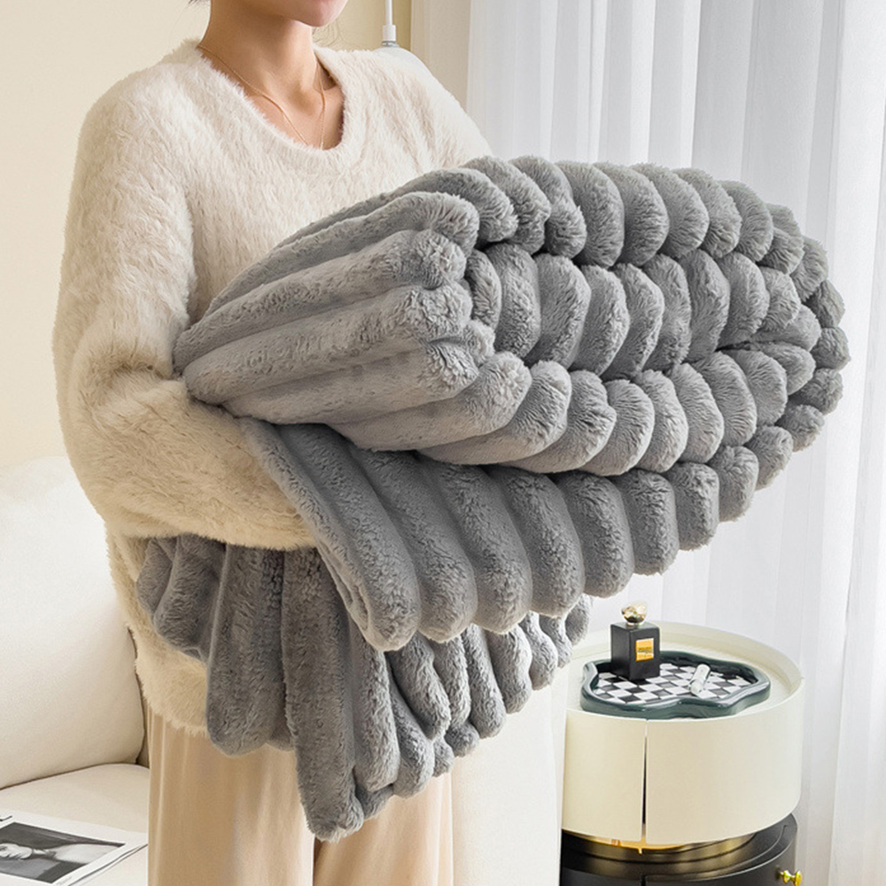 앙뜨 코듀로이 담요 극세사 두꺼운 겨울 캠핑 소파 이불 블랭킷 담요 소형