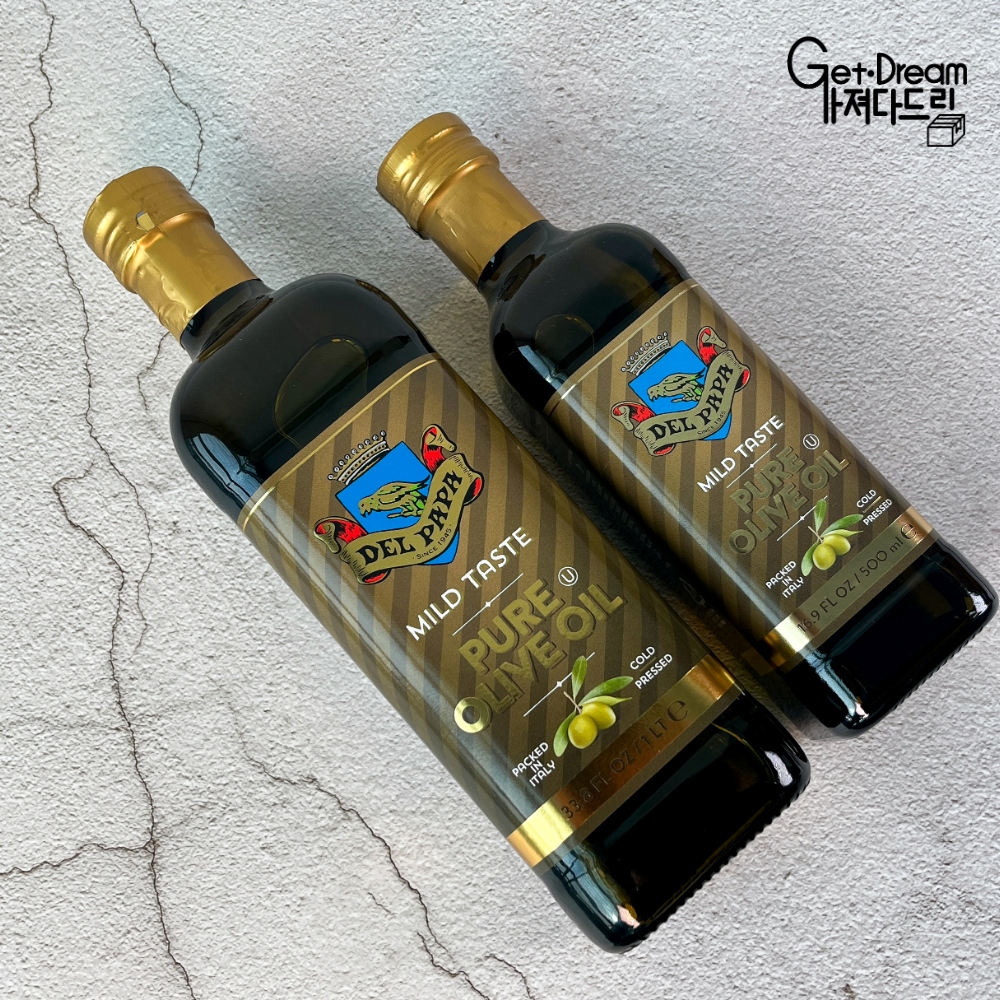 델파파 이탈리아 퓨어 올리브유 올리브오일 올리브기름 500ml x 2병 - 상세 이미지 3
