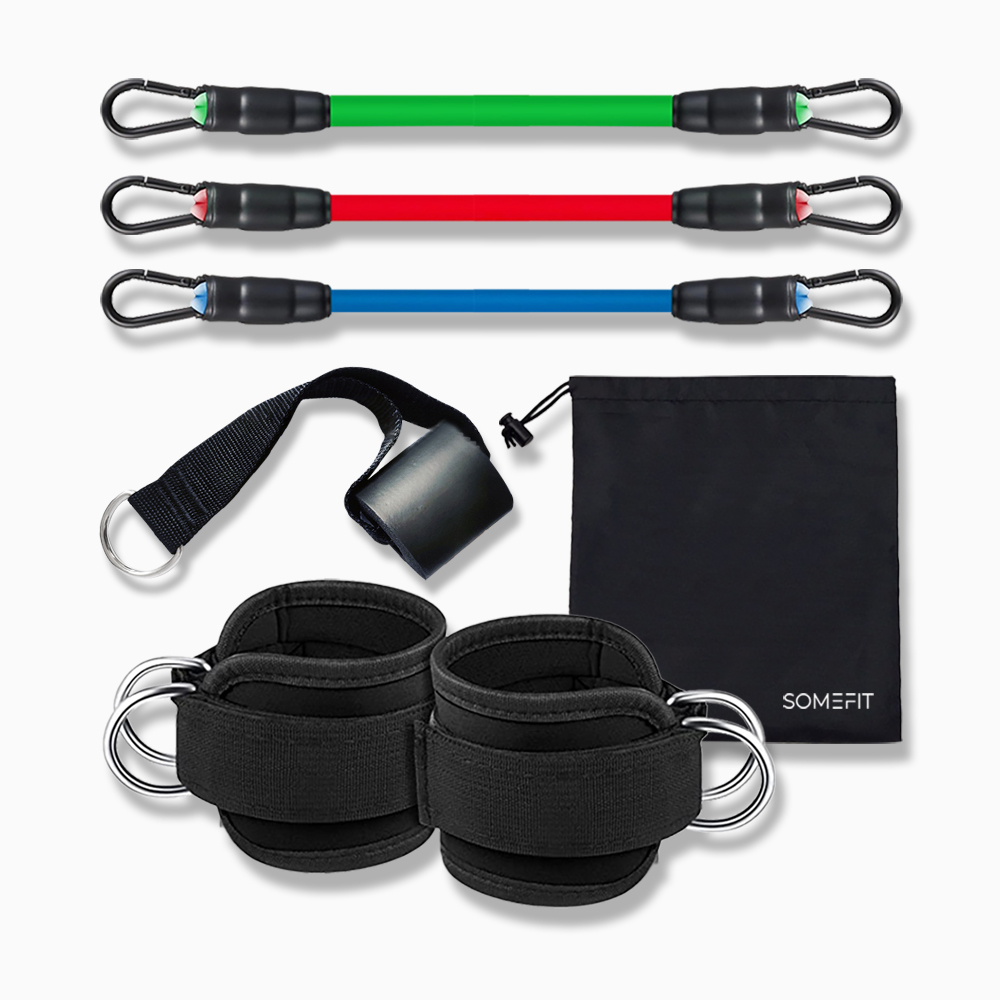 썸피트 킥백 운동 케이블 레그 발목 앵클 튜빙 밴드 스트랩