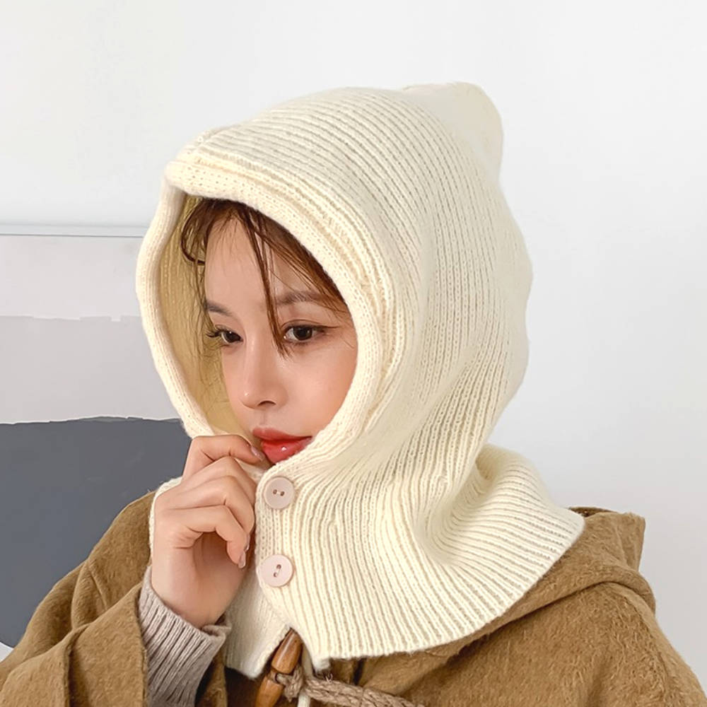 2+1 니트바라클라바 빅사이즈바라클라바 겨울넥워머 후드넥워머 여성 남자 오버핏 바나클라바 - 상세 이미지 3