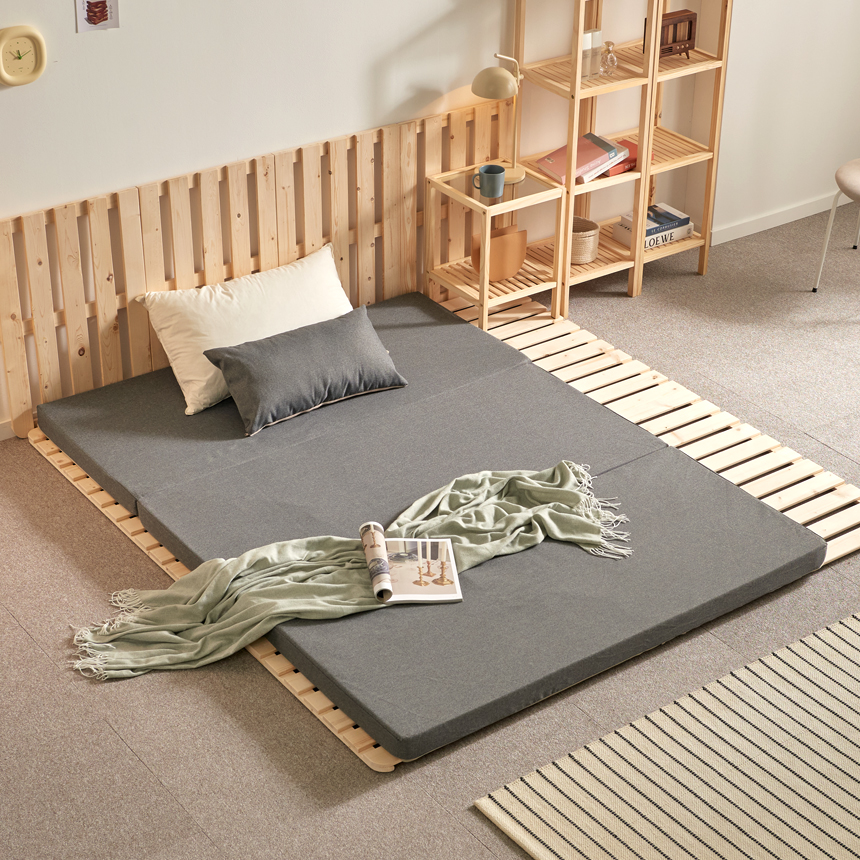 서광퍼니처 휴폴드 허리에좋은 HR황토폼 3단 바닥 접이식 토퍼 방수 매트리스 멀티싱글