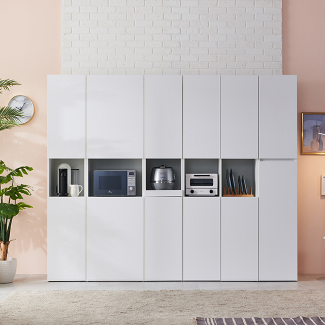 오브제 월플렉스 시스템 주방수납장 (깊이415) 800멀티로봇수납장 냉장고장 홈카페장