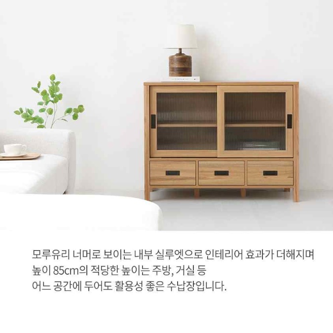 주방하부수납장 그릇진열장 정수기거치대 커피머신테이블 이미지 6