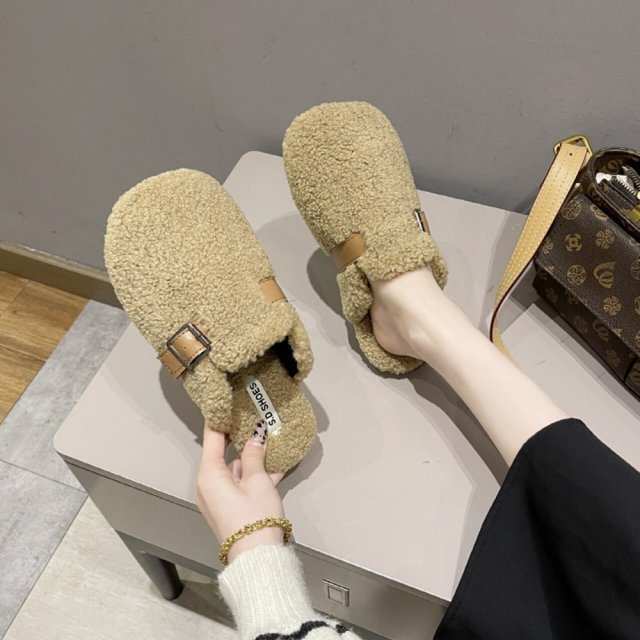 여성 털슬리퍼 블로퍼 겨울 발편한 사무실 회사 털 퍼 양털 슬리퍼