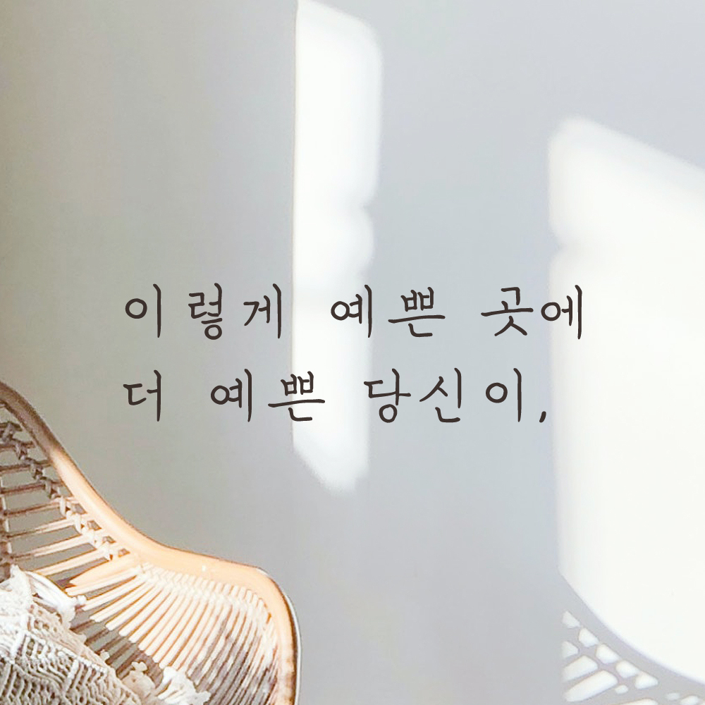 손글씨 감성 레터링 스티커 이렇게 예쁜 곳에 더 예쁜 당신이 카페 펜션 LH-047S 검정 - 상품 이미지