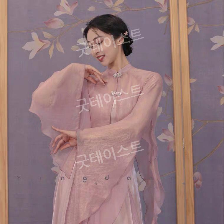 워십복 한국 무용복 풀치마 의상 고전 무용 워십댄스 선교 드레스 연영과 현대무용 입시용 - 상세 이미지 3