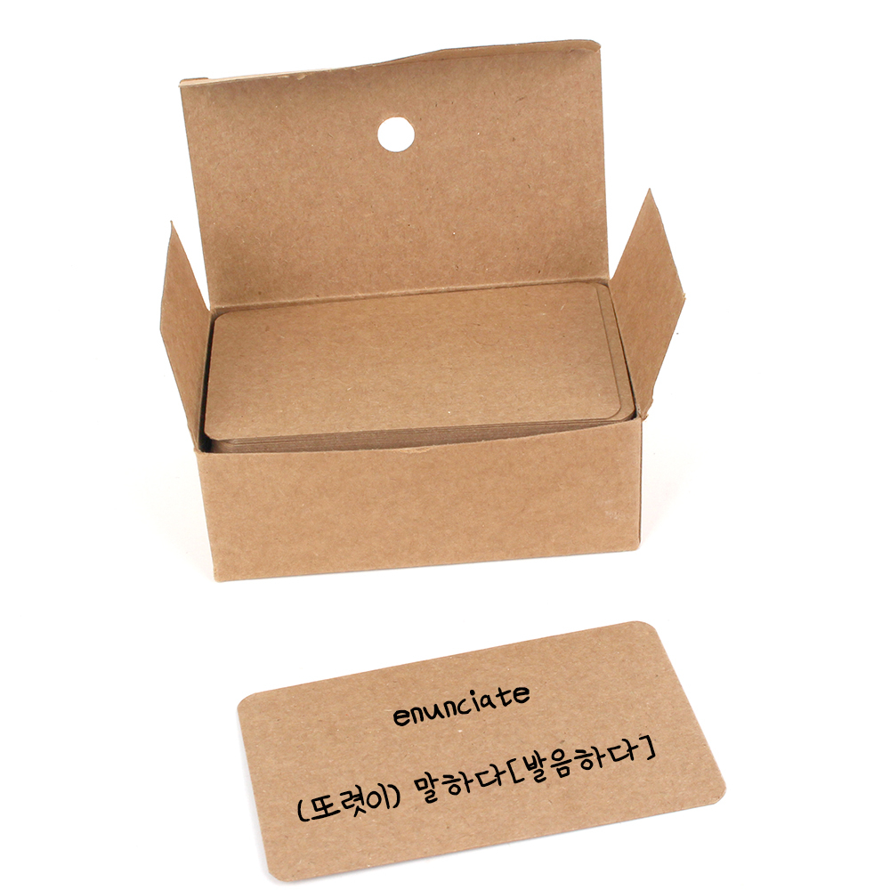 두꺼운메모지 명함지 무지 메모지 메모카드 100매 - 상세 이미지 2