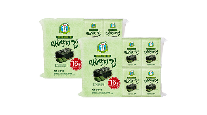 [성경김본사] 매생이 도시락김 4g x 16봉 64g, 2개 - 상세 이미지 2