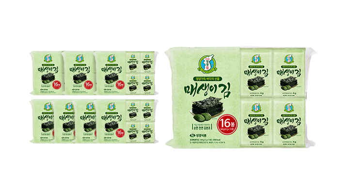 [성경김본사] 매생이 도시락김 4g x 16봉 64g, 8개 - 상세 이미지 2