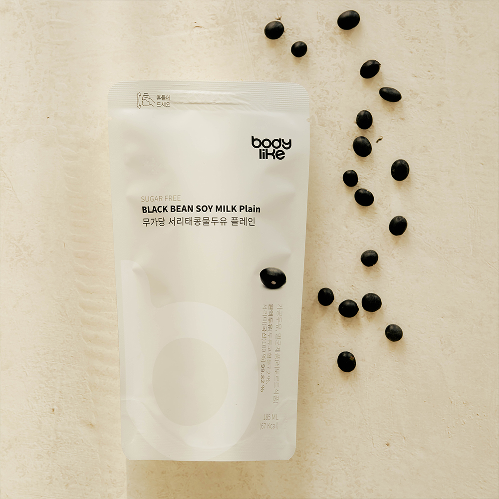 바디라이크 두유 2+2 무가당 서리태콩물두유 플레인 80개 고단백 임산부 국산콩 검은콩두유