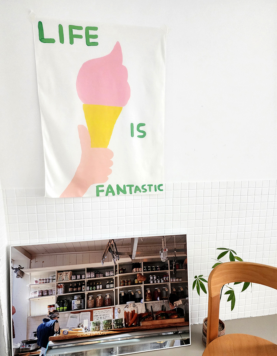 블랑쉬 아이스크림 패브릭 포스터 벽걸이 벽장식 바란스 73x95