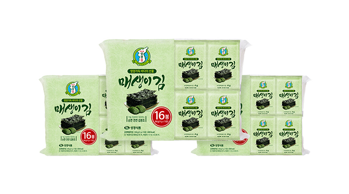 [성경김본사] 매생이 도시락김 4g x 16봉 64g, 3개 - 상세 이미지 2