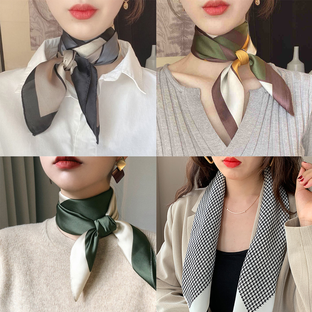 쁘띠 스카프 실크 목 여름 겨울 봄 가을 패션 고급 선물 여성 여자 중년 40대 예쁜 제품 이미지