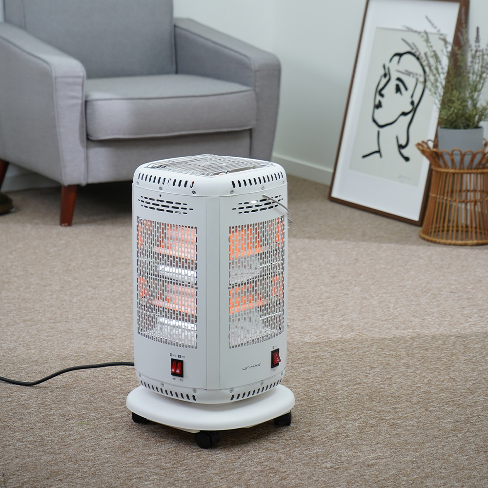 크루거 전기히터 가정용 사무실 오방난로 난방기 오방향 스토브 온열 히터 5W1773MW