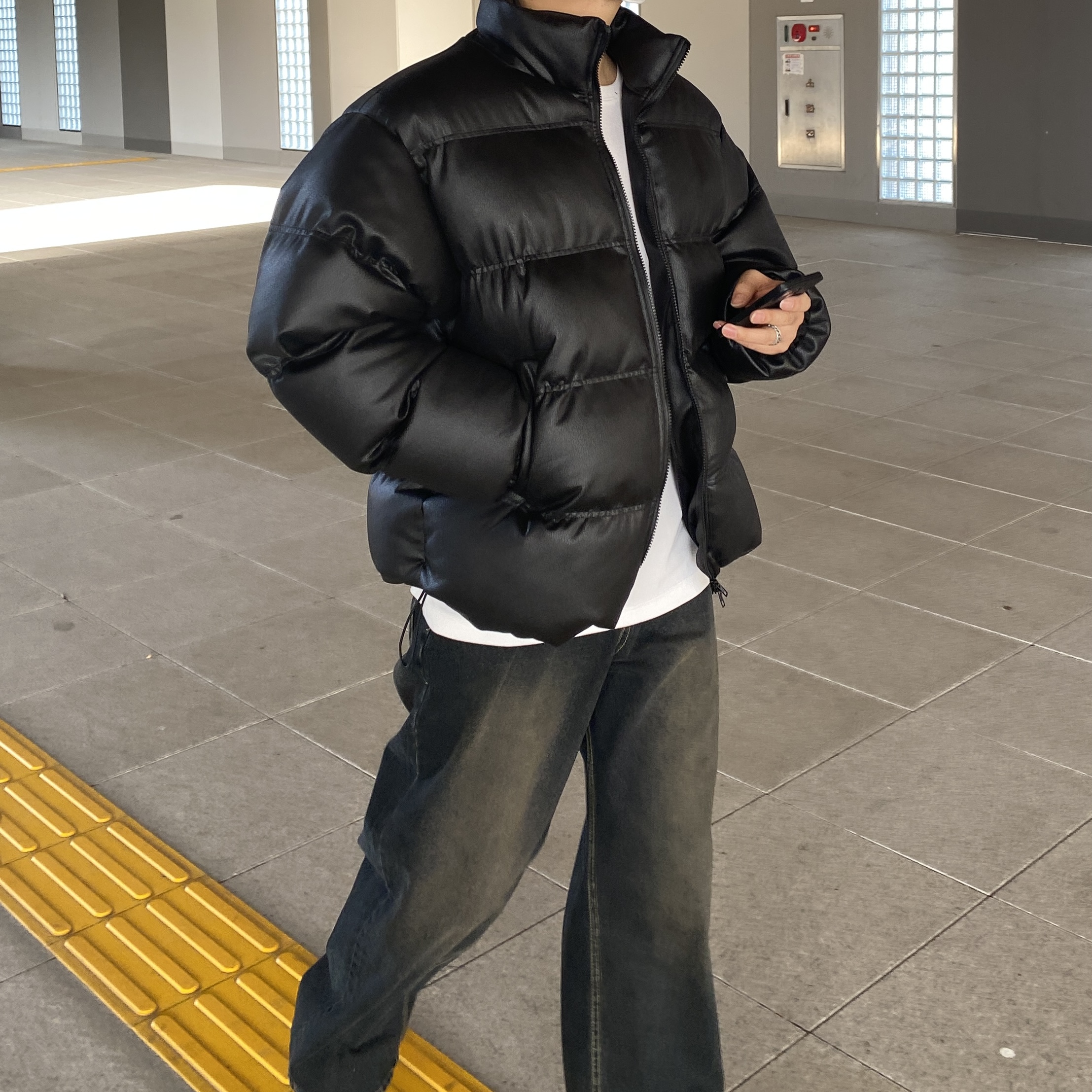 남자숏패딩 웰론패딩 남성크롭패딩 이미지 3