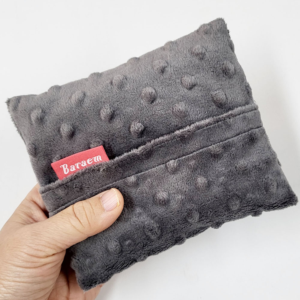 바램 핫팩 파우치 손난로 대형 150g 극세사 그레이