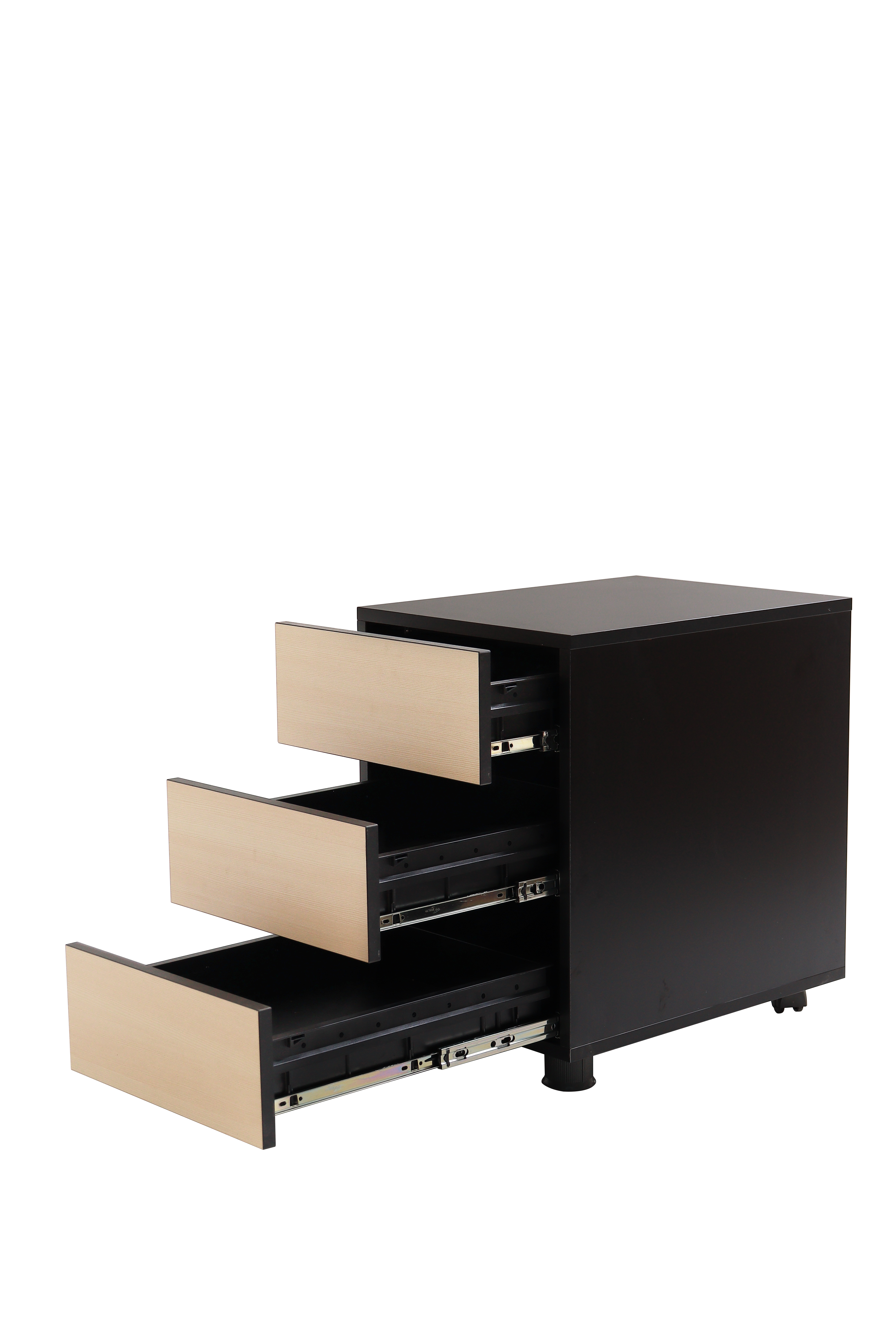 오프레임 스토리지3 storage 3단 서랍장 OUT도어 블랙시리즈 이동형 책상 수납장