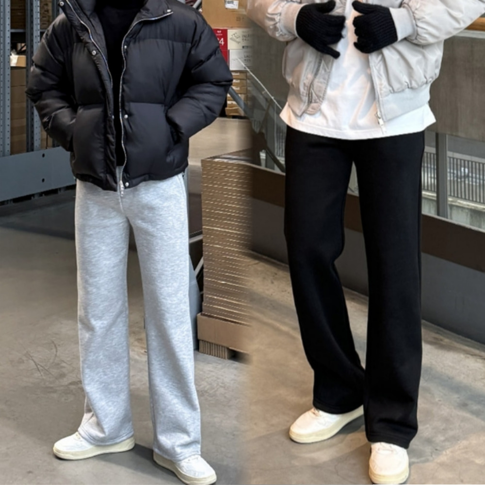 남자 오릴리 쭈리&기모 2타입 와이드 트레이닝팬츠 - 상품 이미지