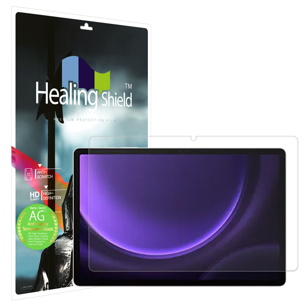 갤럭시탭S9 FE 플러스 저반사 강화유리필름 - 상품 이미지