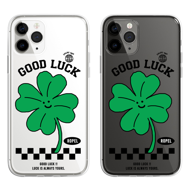 행운 클로버 럭키 투명 젤리 케이스 - 상품 이미지