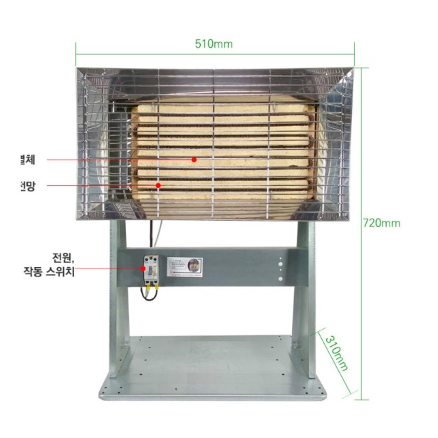 공장용 히터 공장 히터 현장 히터 현장용 난로 3KW 1단
