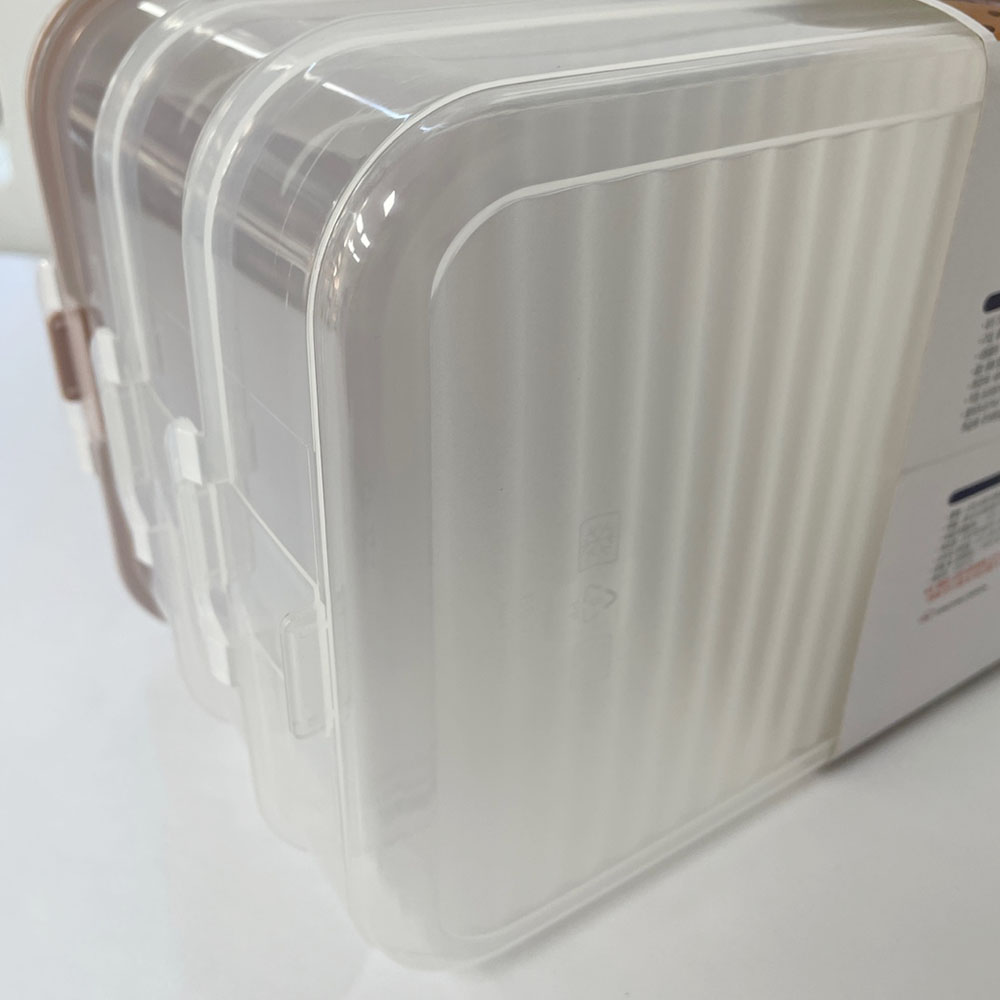 명절 만두 떡 보관용기 냉장 냉동 2200ml 3층 세트 - 상세 이미지 4