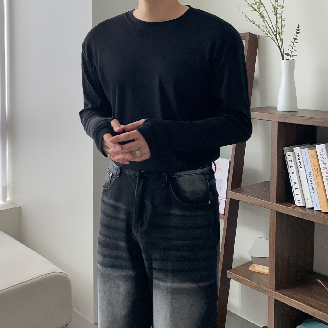 흰색면티 흰티 남자레이어드티 이미지 3