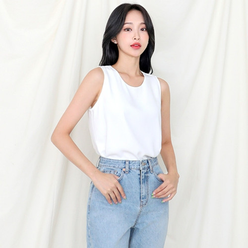 면접 라운드넥 정장 이너 쉬폰 셔링 블라우스 긴팔 사진 4