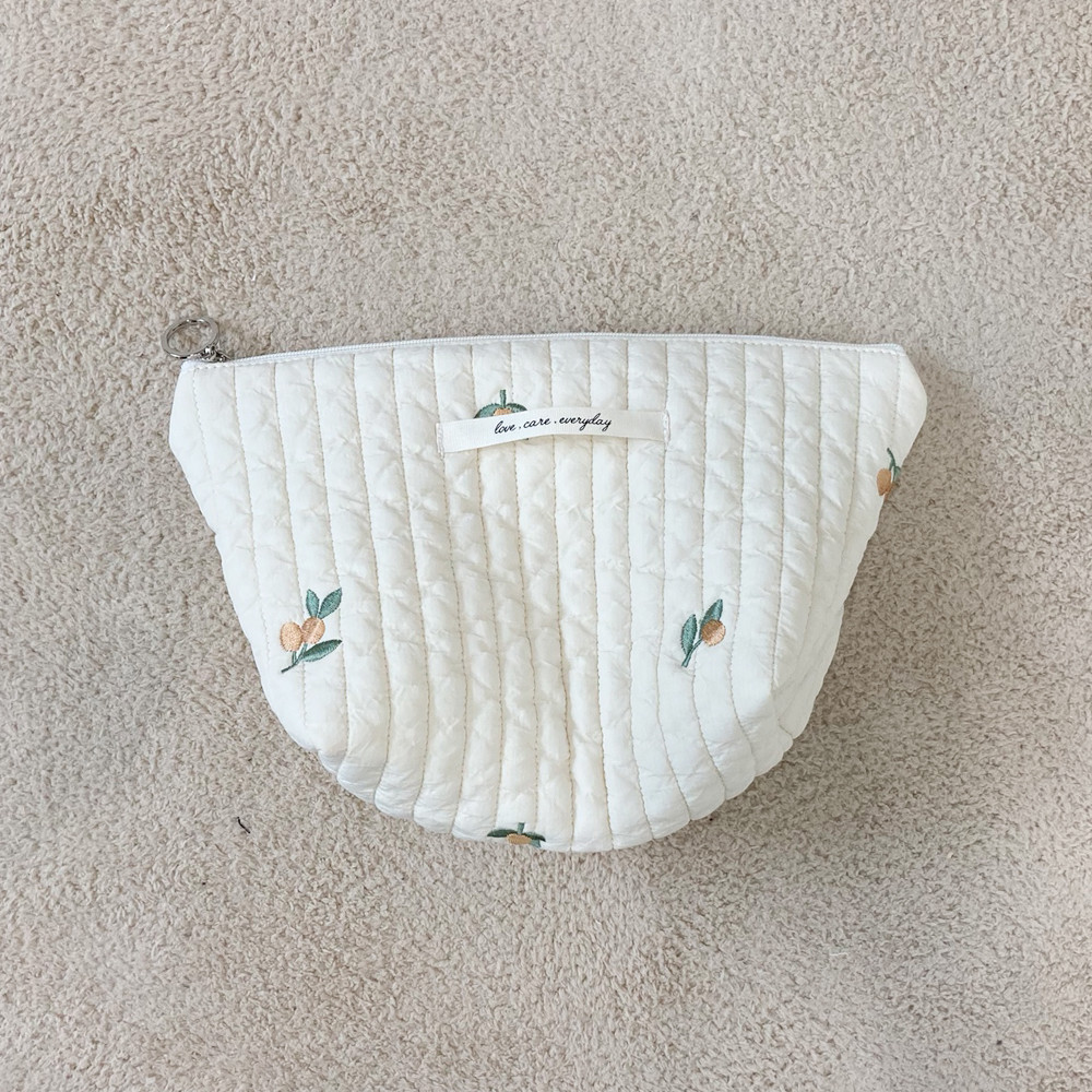 마롤로뜨 누빔면 기저귀 파우치 화장품 기저귀가방 아기 미니 주머니 아이보리S