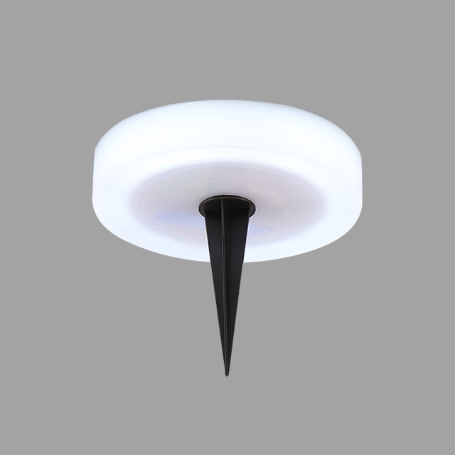 LED 태양광 지주식 원형 잔디등 2W 태양열 정원조명 - 상세 이미지 2