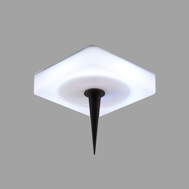 LED 태양광 지주식 사각 잔디등 2W 태양열 정원조명 - 상세 이미지 2