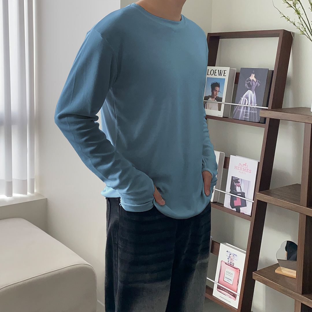 흰색면티 흰티 남자레이어드티 - 상세 이미지 5